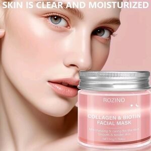 Rozino Collagen & Biotin Facial Mask Jelly Moisturizing 50g NIB